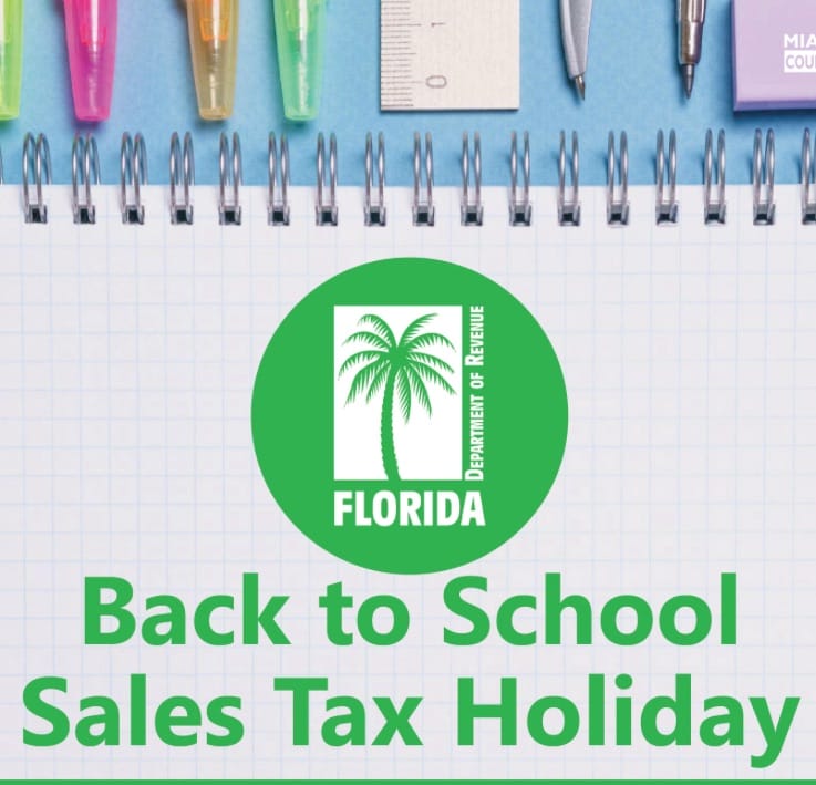 Florida’s Back to School Sales Tax Holiday Runs through August 31